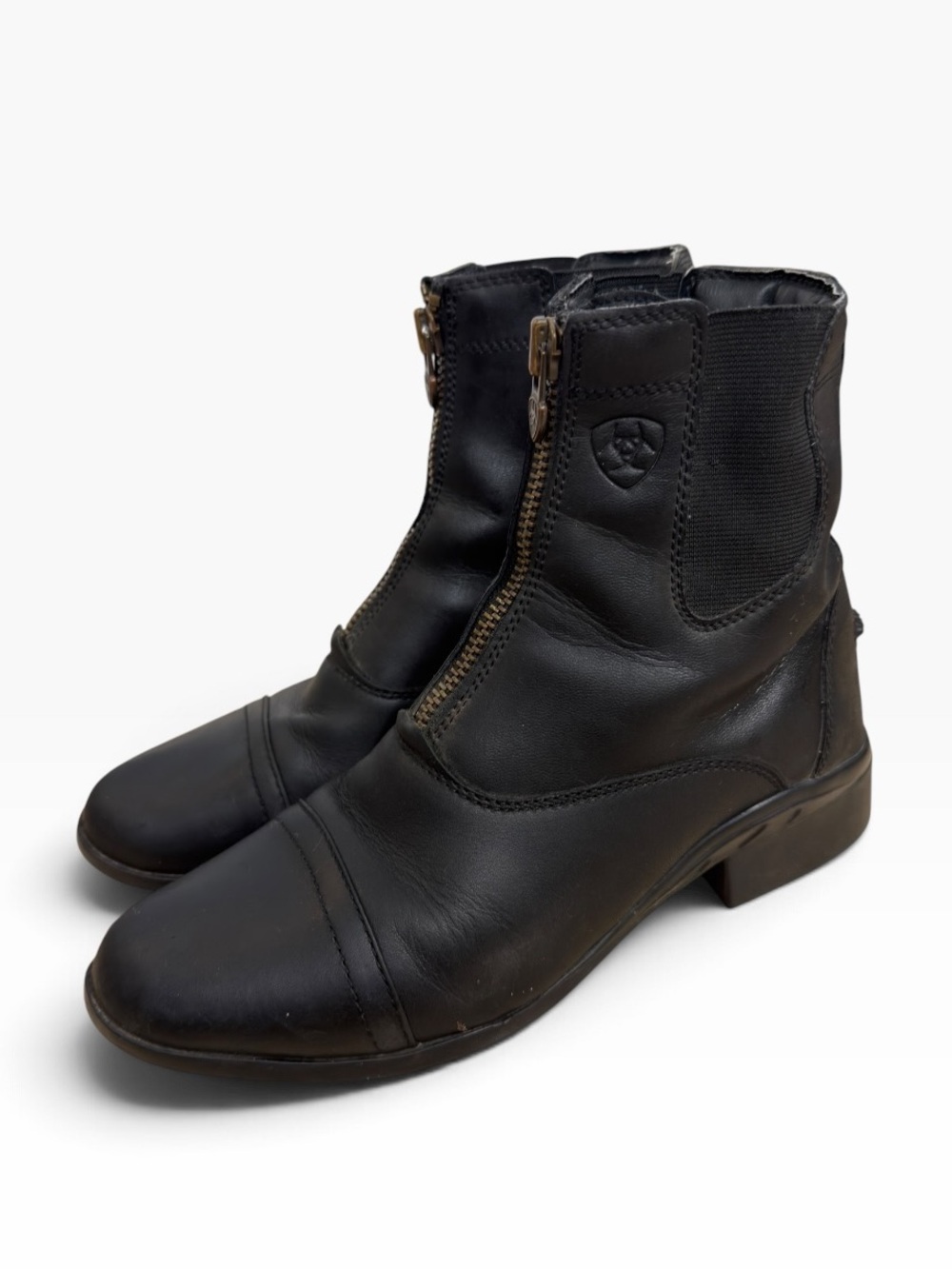 Ariat Scout Black Leather Front Zip Paddock Equestrian Boots Womens Size 8